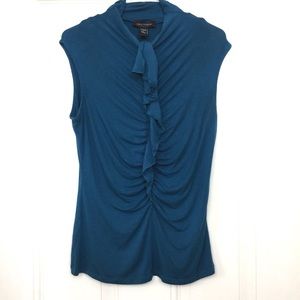 Cable & Gauge teal sleeveless blouse M